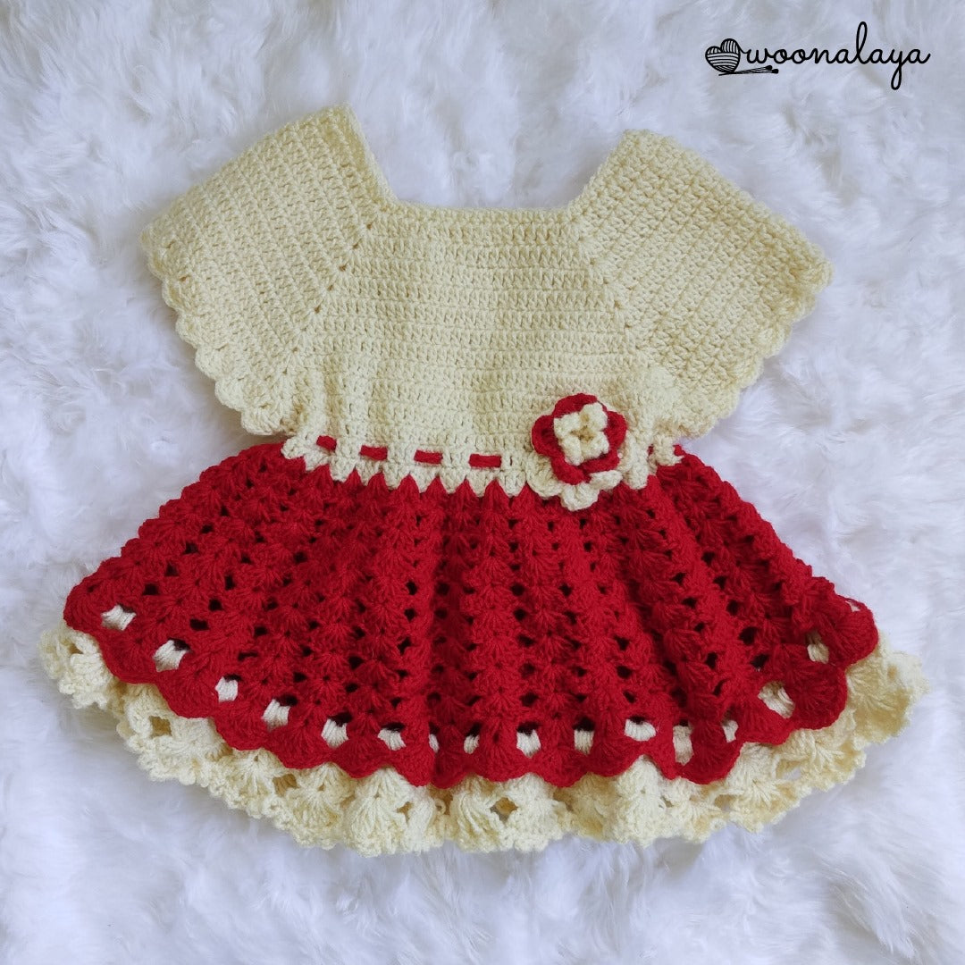 Hand knitted cheap baby frocks